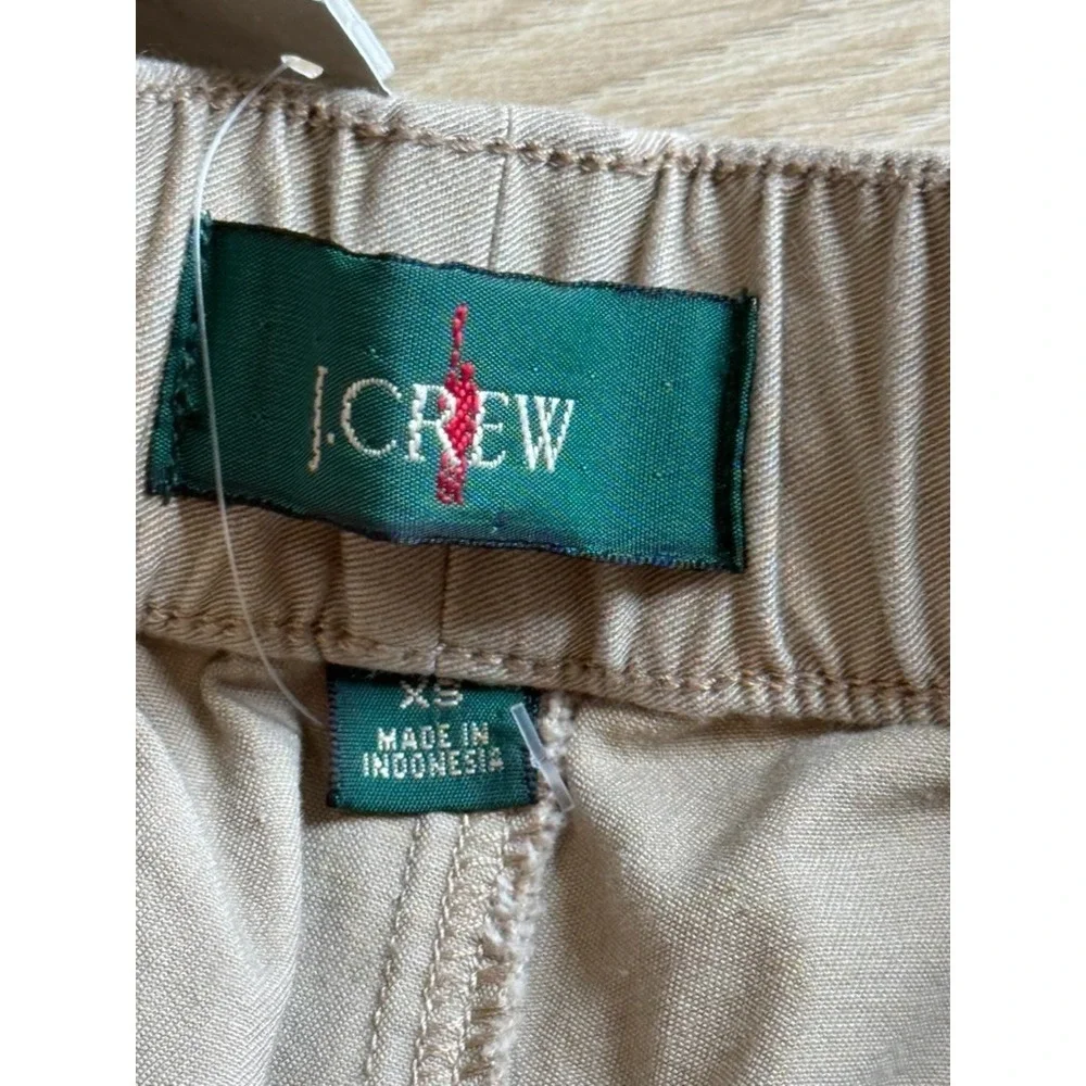 NWT Mens J.Crew Slim Dock Pant Khaki drawstring waist pull on cordura size XS